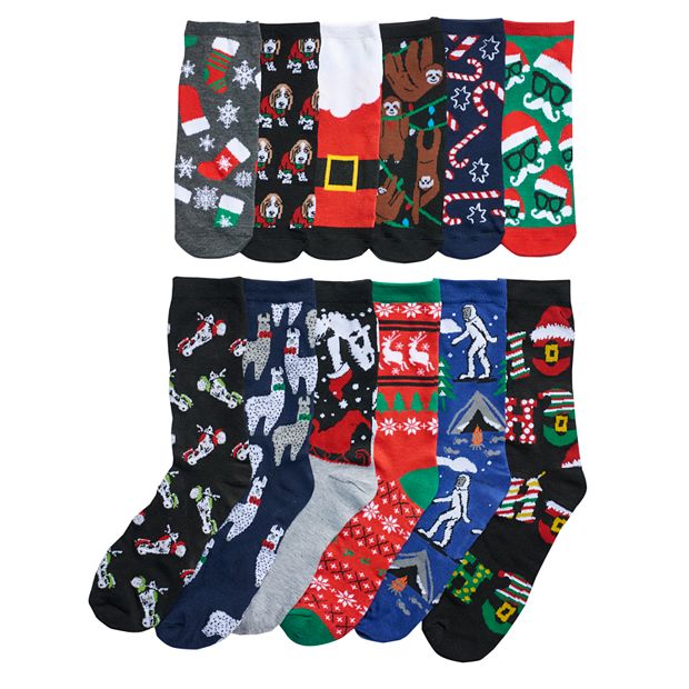 12 Days Of Christmas Socks Gift Set - Party Wear - 12 Pieces 