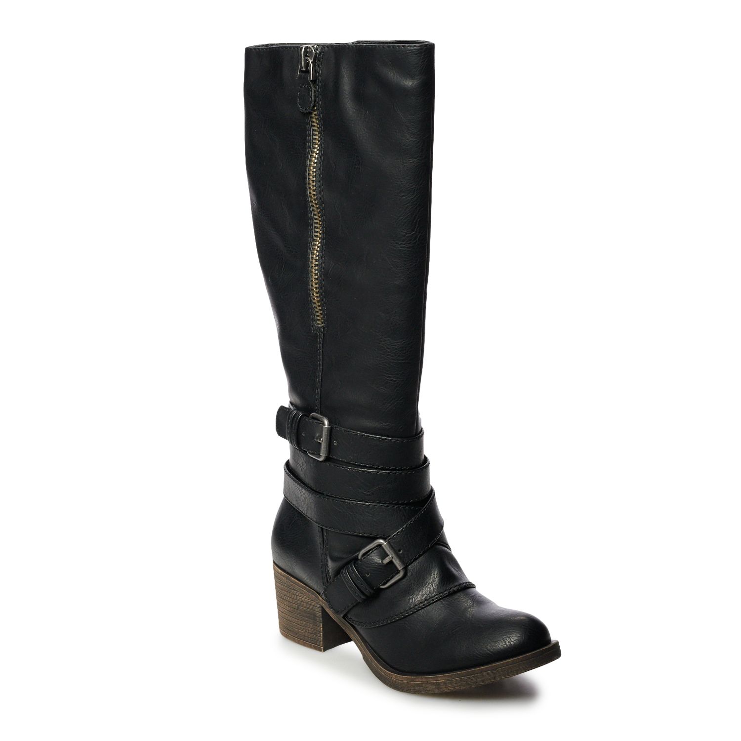 kohls black knee high boots