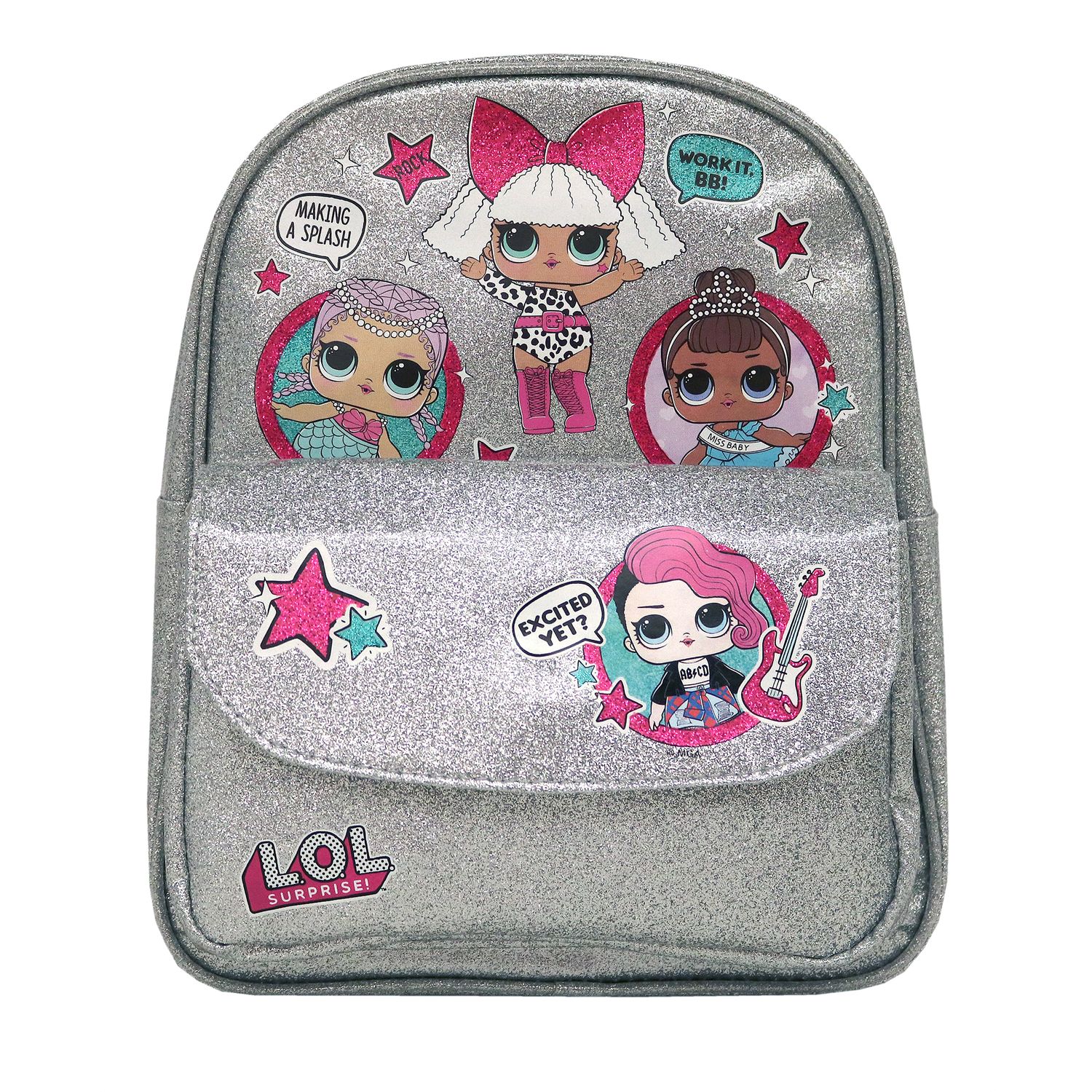 mini glitter backpack