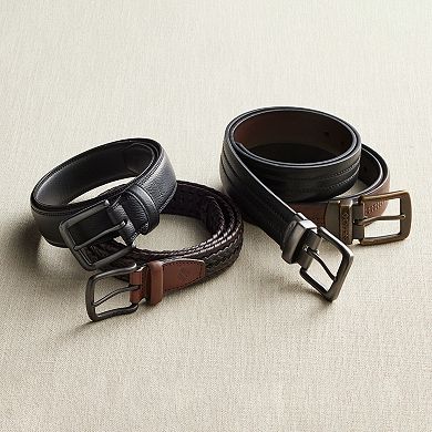 Men's Columbia Reversible Faux-Leather Belt