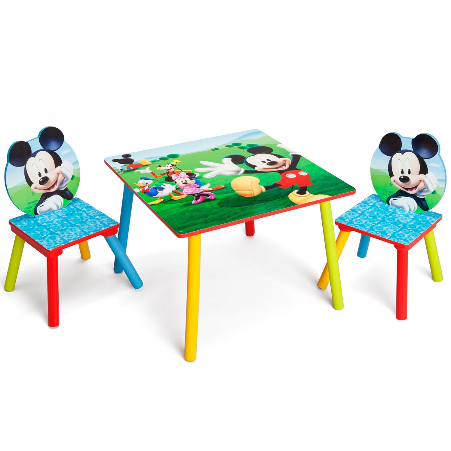 mickey mouse erasable activity table and chairs playset