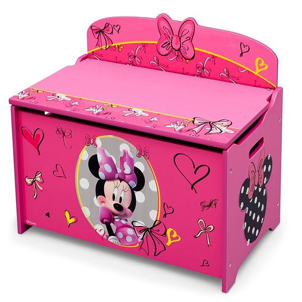 OPbox Disney Minnie Mouse Details about   Delta Children Deluxe Toy Box 