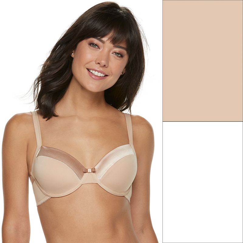 Women's Lunaire Underwire Balconette Tuxedo Bra 2451K, Size: 38 C, Nude White