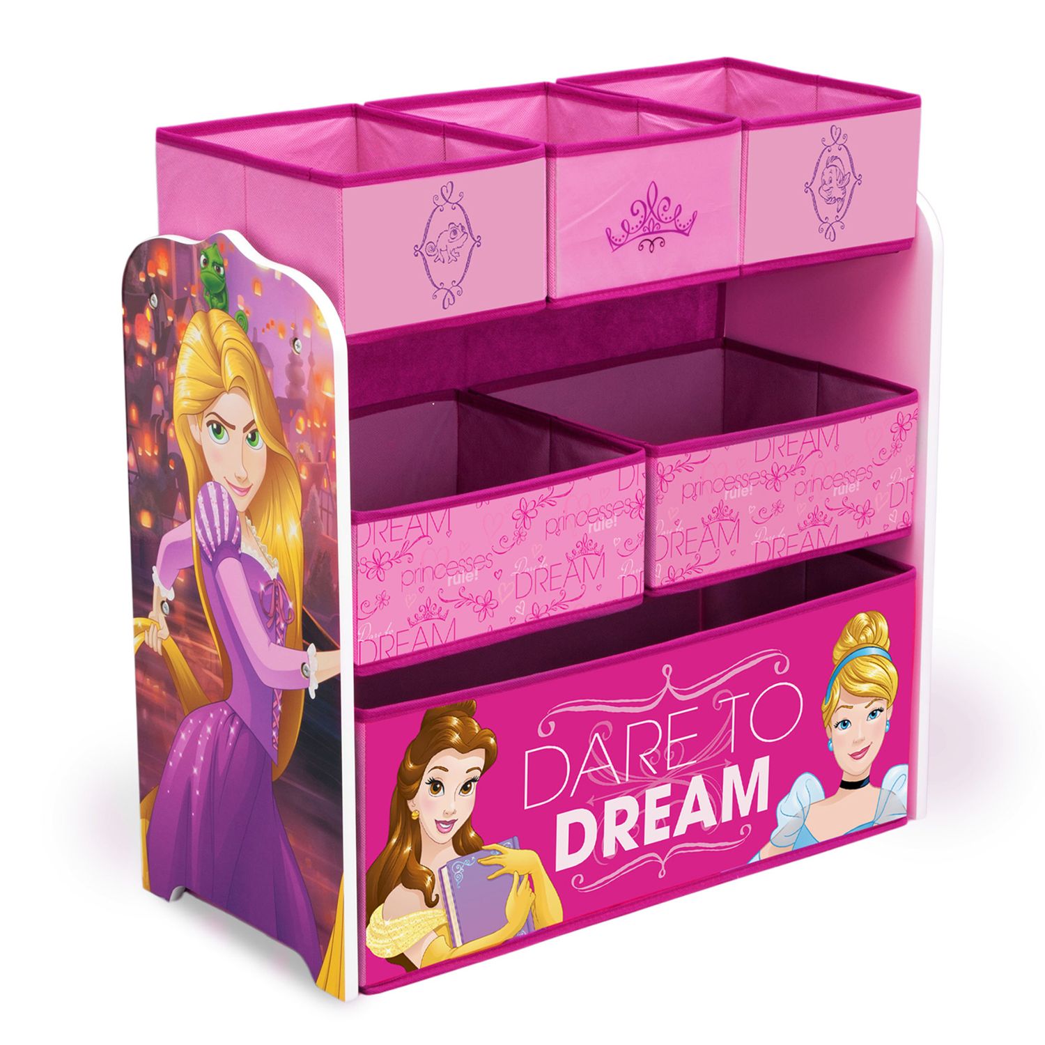 disney princess book & toy organizer by delta children