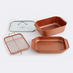 11 copper chef xl casserole square pan
