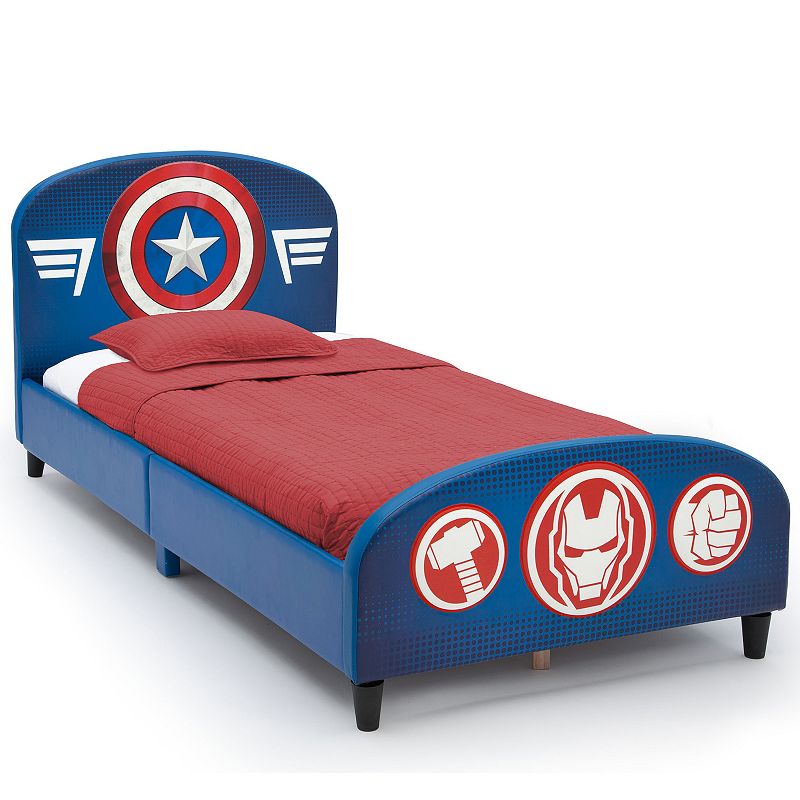 Delta Children Marvel Avengers Upholstered Twin Bed, Multicolor