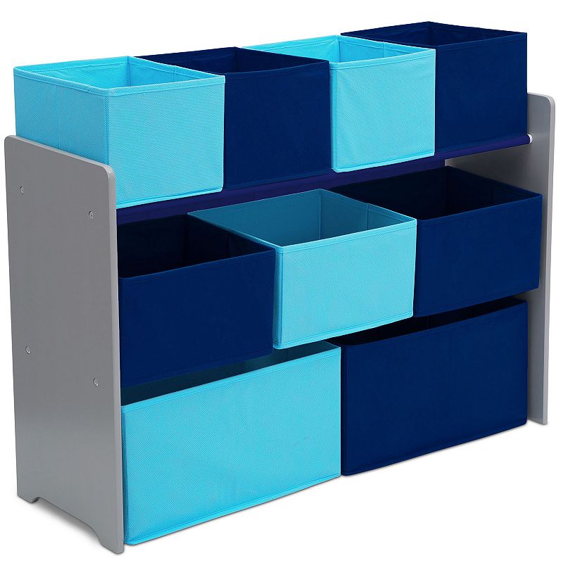 Delta Children Deluxe Multi-Bin Toy Organizer Bins, Blue