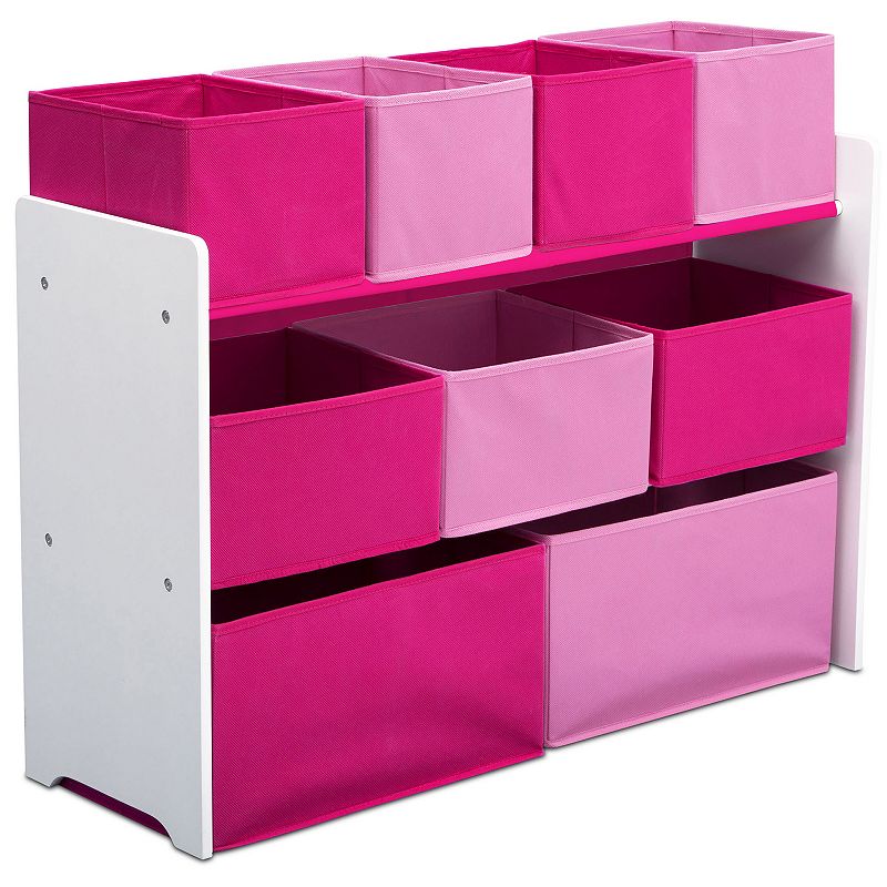 Delta Children Deluxe Multi-Bin Toy Organizer Bins, Pink