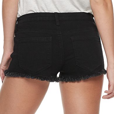 Juniors' Mudd® Low Rise Denim Shortie Shorts