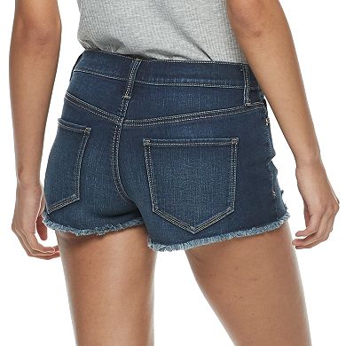 Juniors' Mudd® Low Rise Denim Shortie Shorts