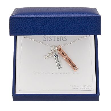 Brilliance "Sisters" Charm Necklace with Swarovski Crystals