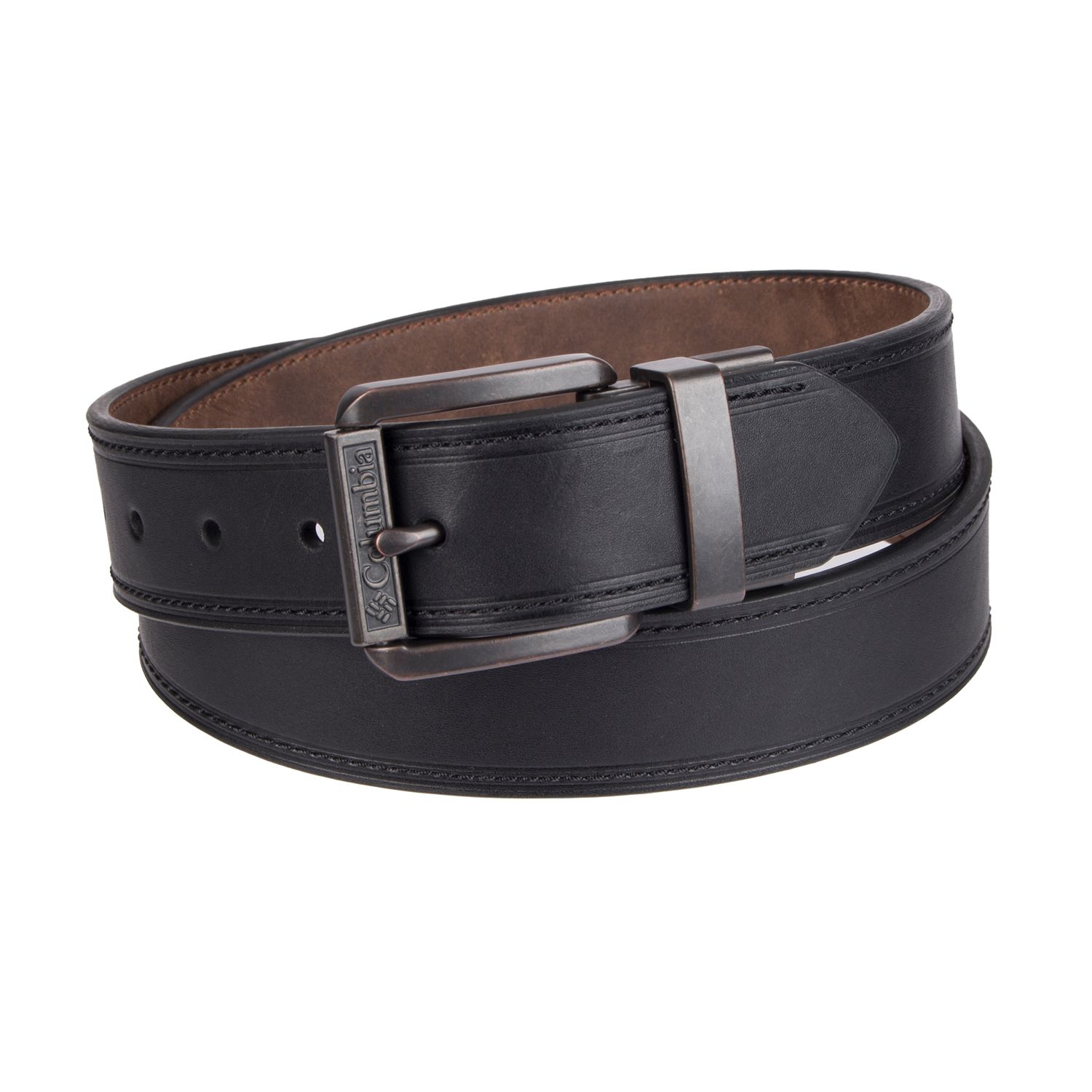 Cintura Reversibile Columbia Per Ragazzi – Taglia Unica, Largo 2,5 Cm, Colore Blu/Marrone