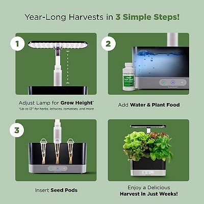 AeroGarden Harvest Indoor Garden with Gourmet Herb Seed Pod Kit