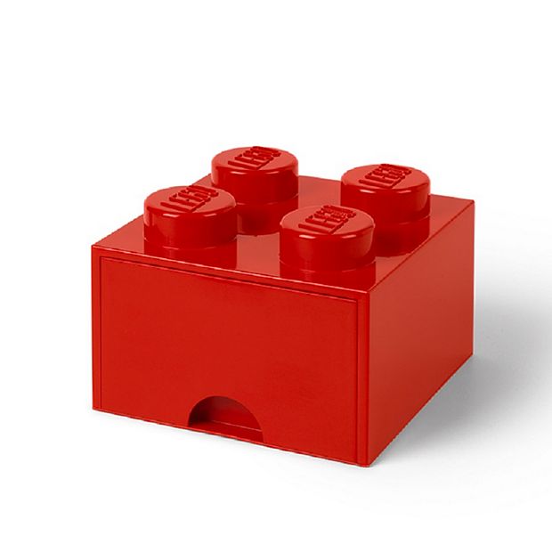 Lego 4-Drawer Storage Brick- Bright Red