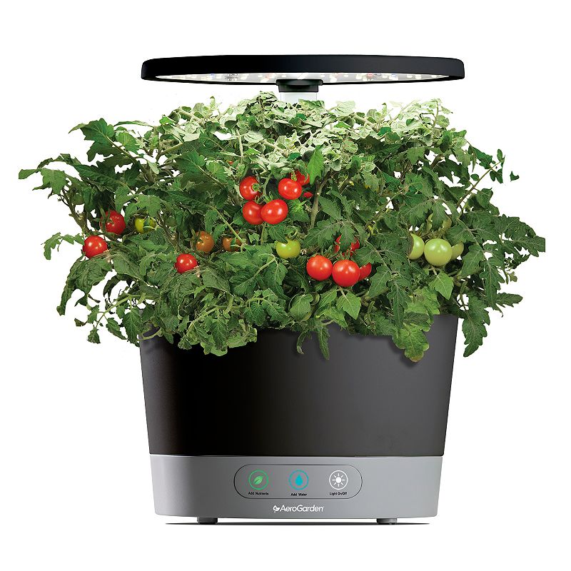 AeroGarden Harvest 360 with Gourmet Herbs 6-Pod Seed Kit - Black