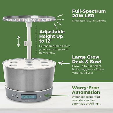 AeroGarden Harvest Elite 360 with Gourmet Herb Seed Pod Kit