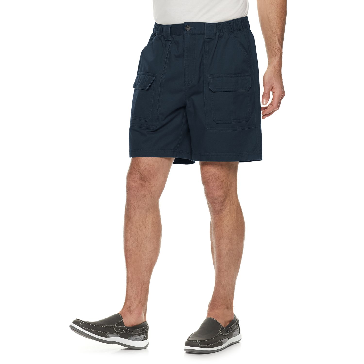 mens cargo shorts with elastic sides