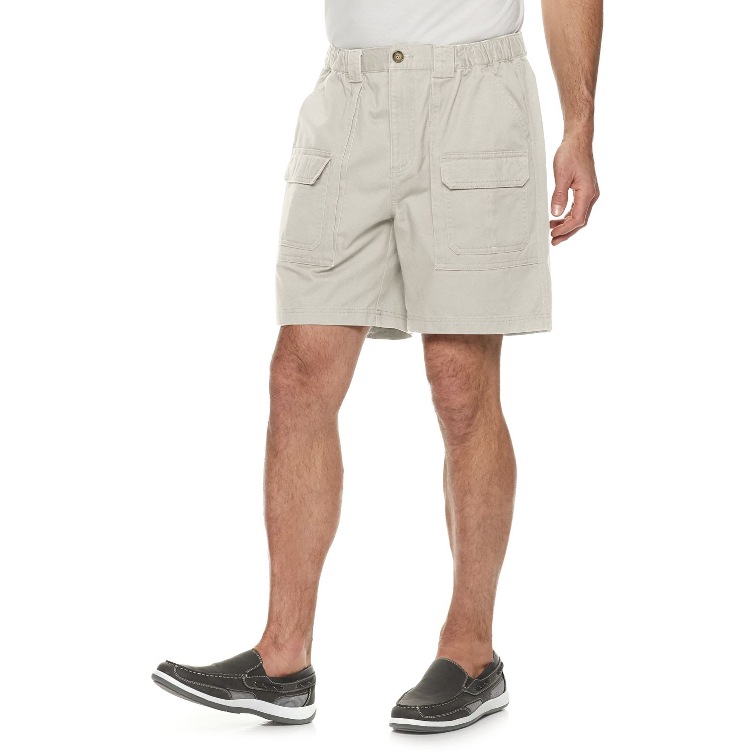 mens cargo shorts with elastic sides