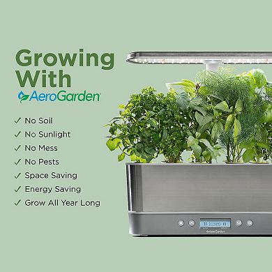 AeroGarden Harvest Elite Slim with Gourmet Herb Seed Pod Kit