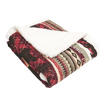 Lush Decor Holiday Lodge Sherpa Fleece Throw