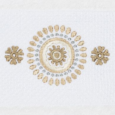 Linum Home Textiles Turkish Cotton Isabelle Embellished Hand Towel Set