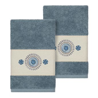 Linum Home Textiles Turkish Cotton Isabelle Embellished Hand Towel Set