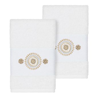 Linum Home Textiles Turkish Cotton Isabelle Embellished Hand Towel Set