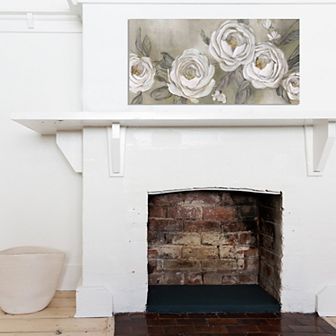 New View Cottage Roses Canvas Wall Art