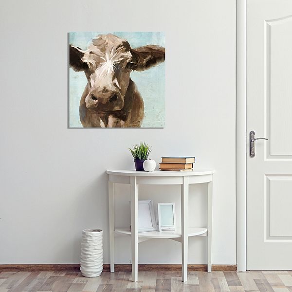 New View Cow Canvas Wall Art