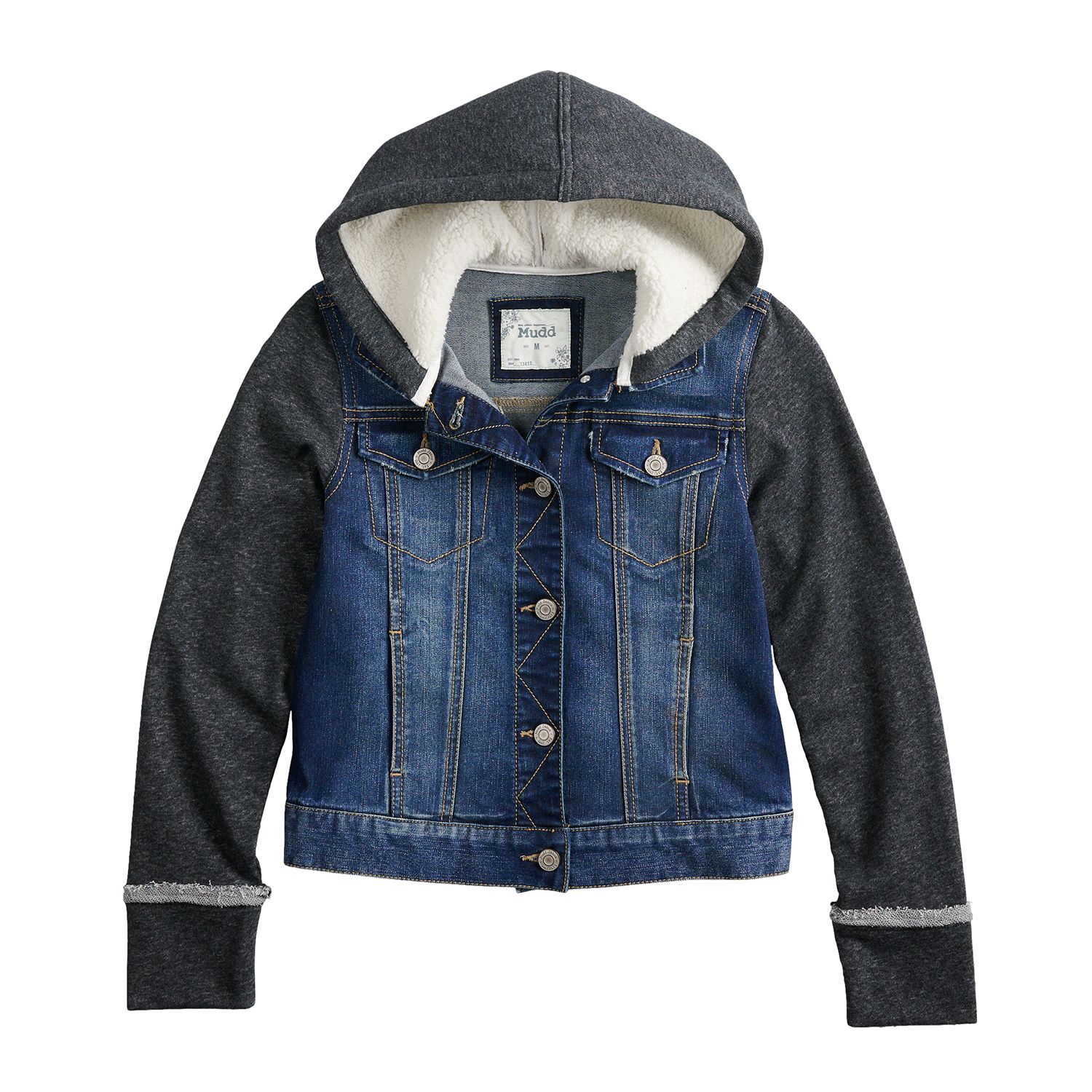 girls sherpa jean jacket