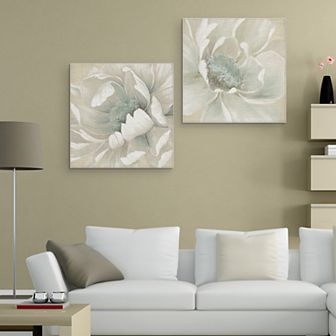 American Art Décor Winter Blooms I & II Canvas Wall Art 2 pc Set
