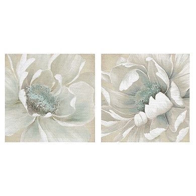 Winter Blooms I & II Canvas Wall Art 2-piece Set