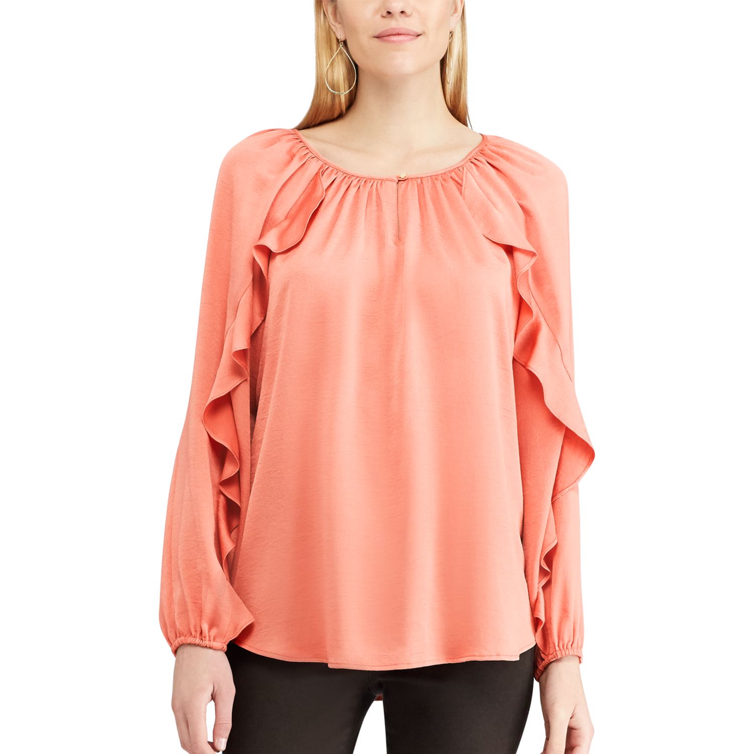 satin peasant top