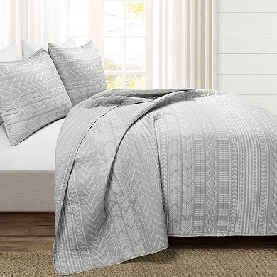 Lush Decor Hygge Geo Quilt Set