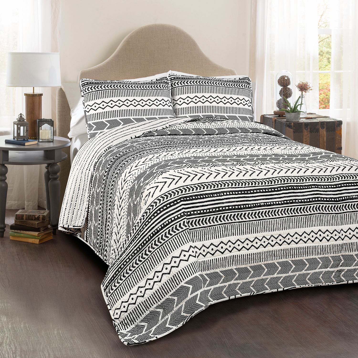 black and white coverlet king