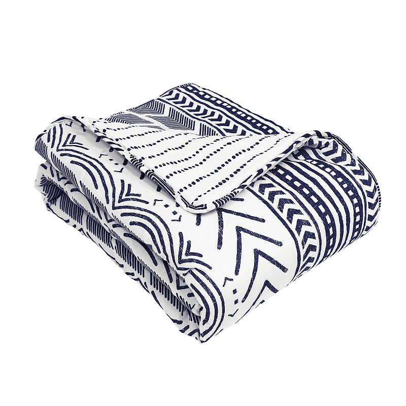 Lush Decor Hygge Geometric Throw, Blue