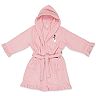 Linum Home Textiles Kids Hooded Terry Embroidered Snowman Ruffled Bathrobe