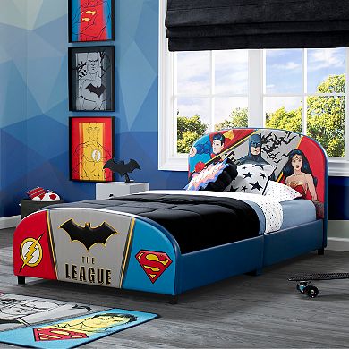 Delta Children Justice League Upholstered Twin Bed