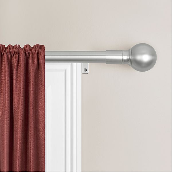Maytex Smart Rods Easy Install Cafe, How To Hang Cafe Curtain Rods