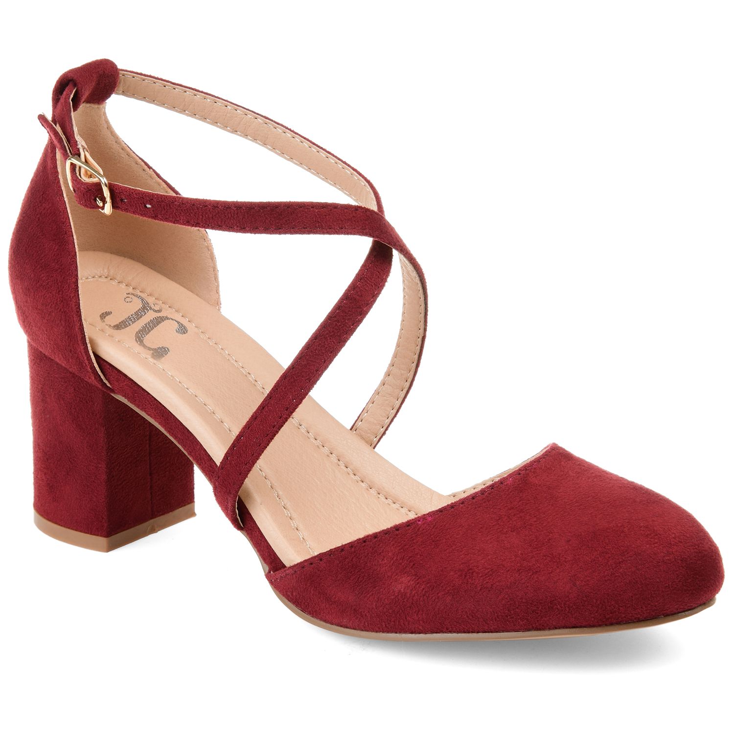 red 2 inch pumps