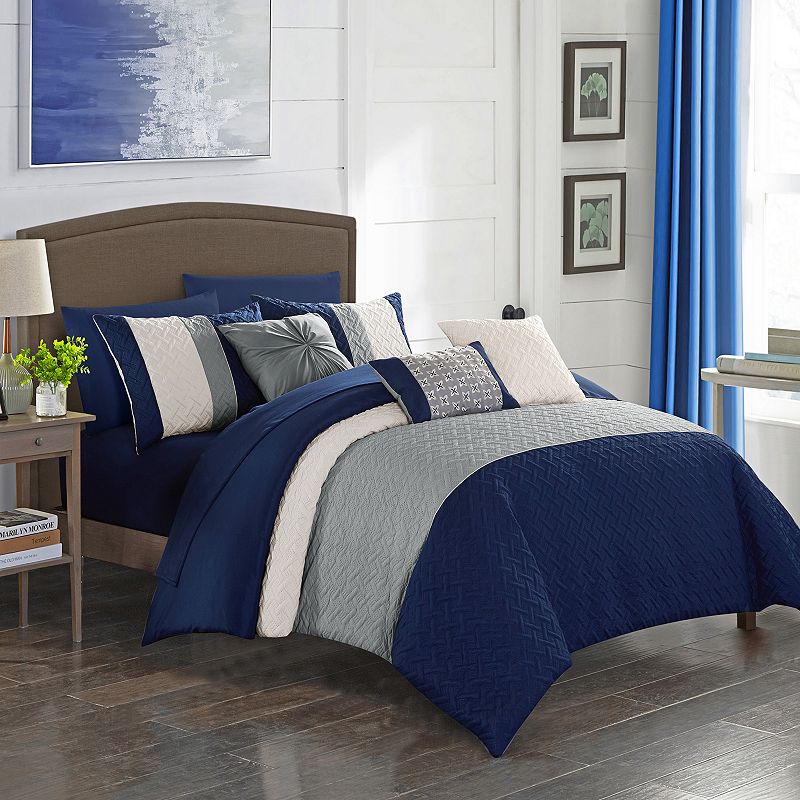 Osnat Bedding Set, Blue, Queen