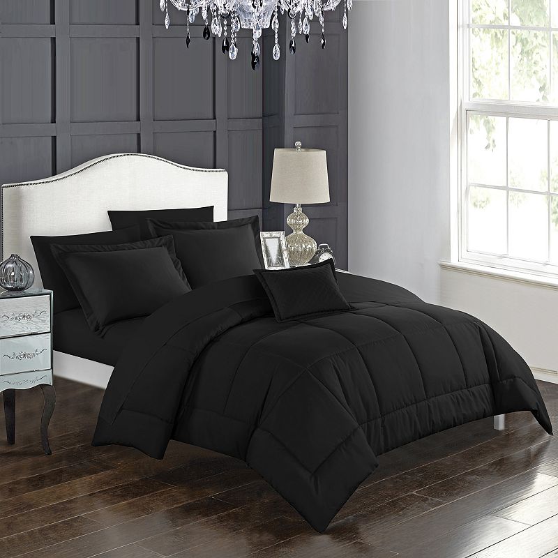 Jordyn Bedding Set, Black, Twin