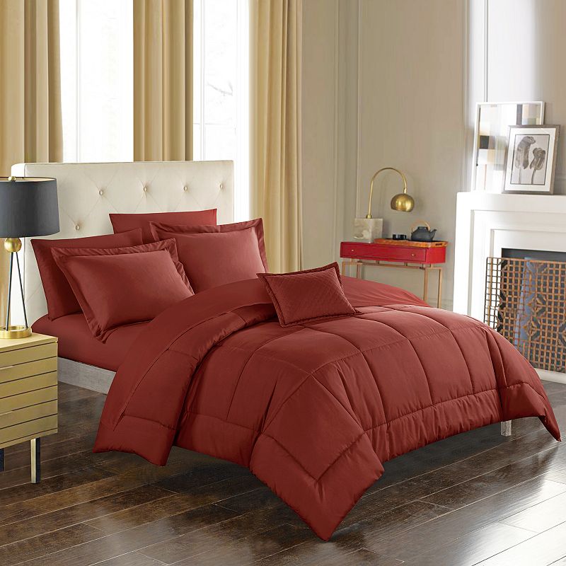 Jordyn Bedding Set, Brown, King