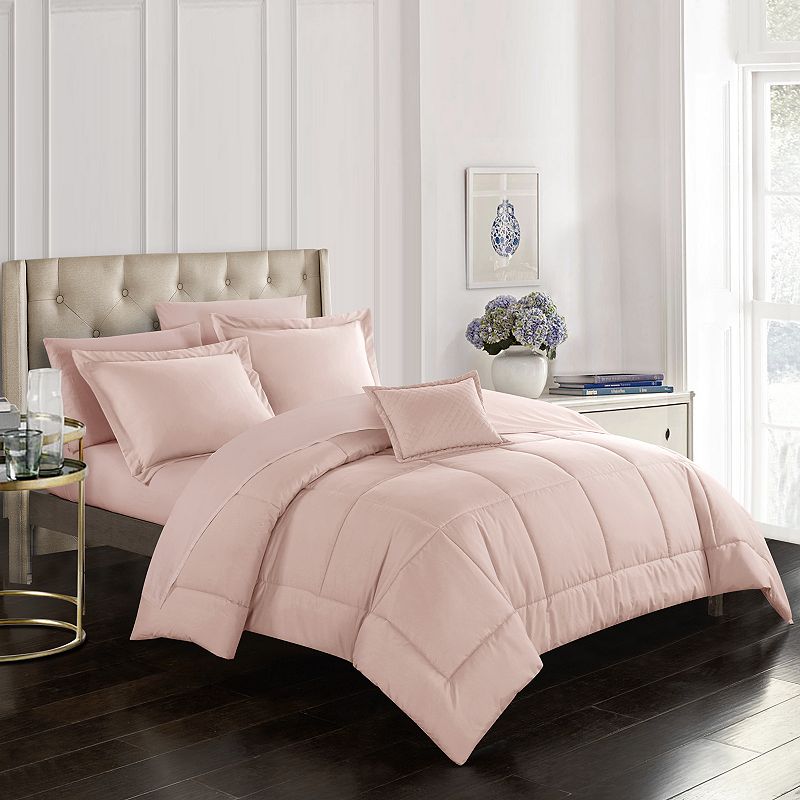 62493218 Jordyn Bedding Set, Dark Pink, Queen sku 62493218