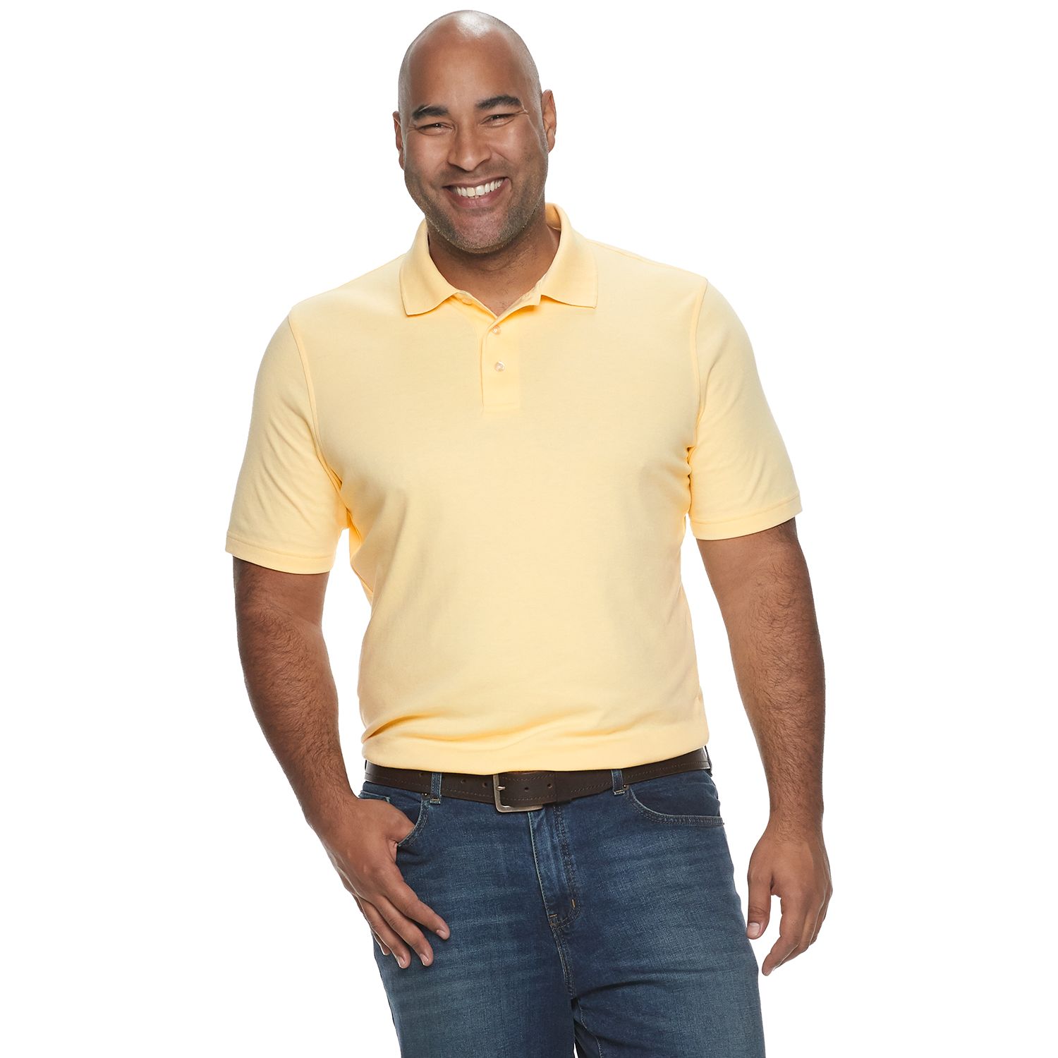 yellow polo shirt big and tall