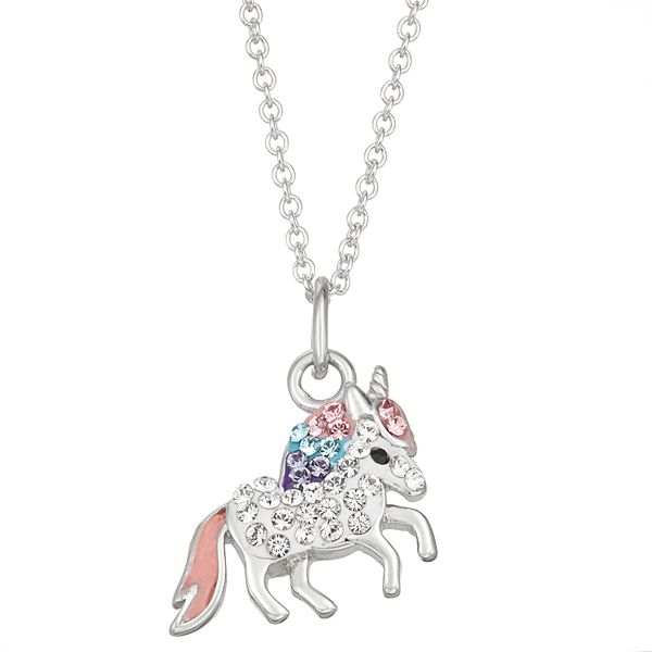 Children's Girl's kids Jewellery UNICORN Necklace & Sterling Silver Chain gift 