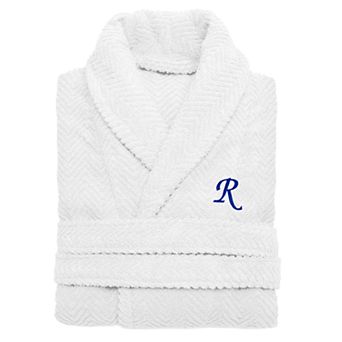 Linum Home Textiles Turkish Cotton Personalized Herringbone Weave Bathrobe