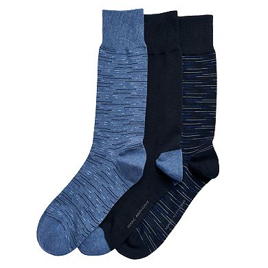 Men's Marc Anthony 3-pack Striped Crew Socks