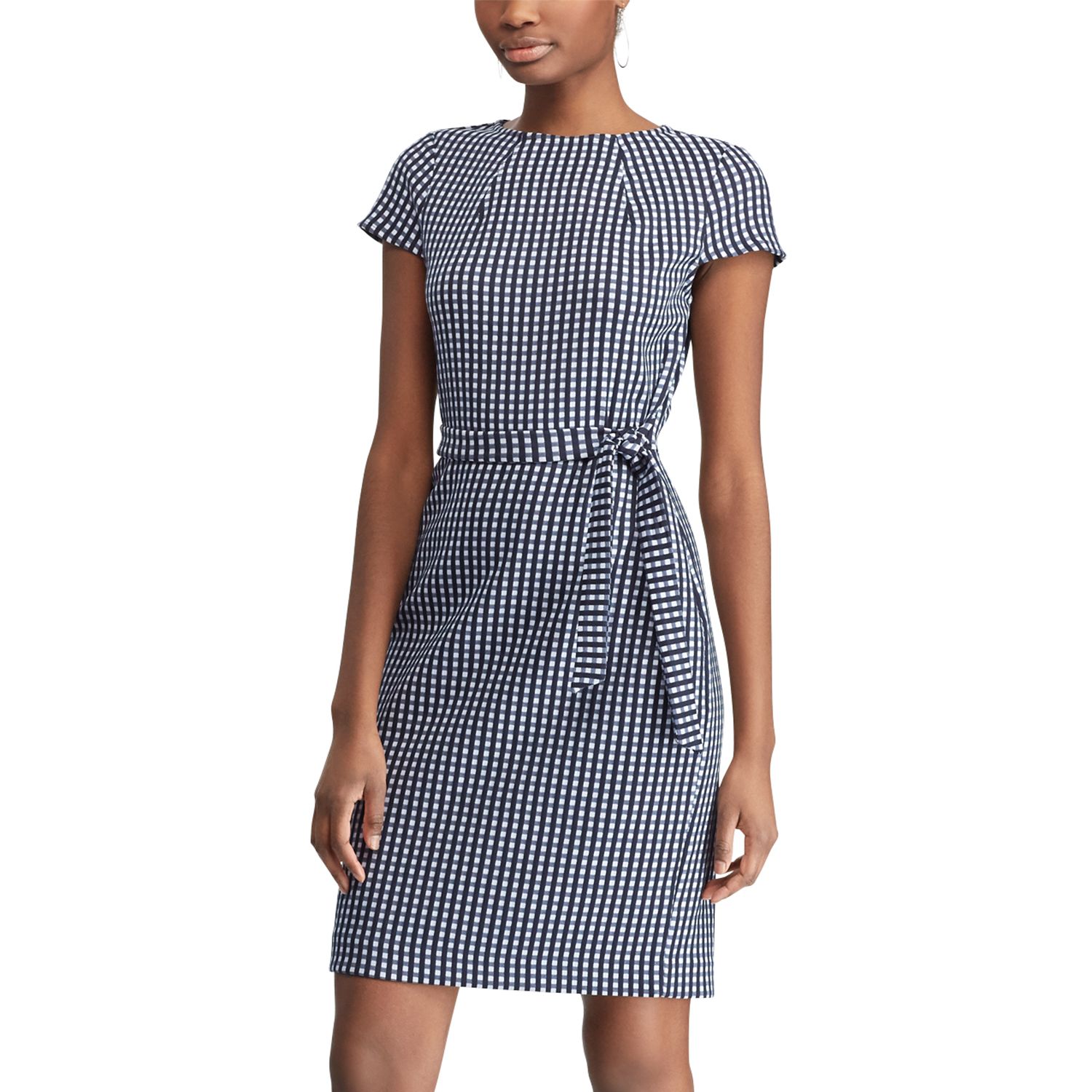 gingham sheath dress