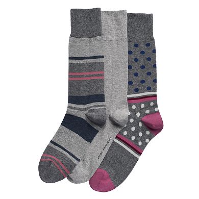 Men's Marc Anthony 3-pack Dot, Striped & Solid Crew Socks